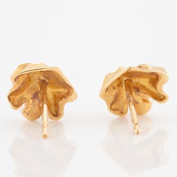 Björn Weckström, Lapponia, earrings, "Saana", 18K gold with pearls.