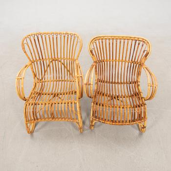 Basket chairs, two pieces, mid/second half of the 20th century.