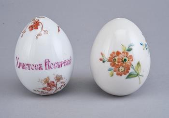 A PAIR OF EASTER EGGS.
