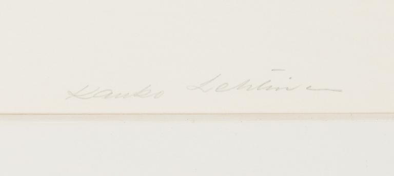 Kauko Lehtinen, litografi, signerad och numrerad 92/100, tryckt datering -75.