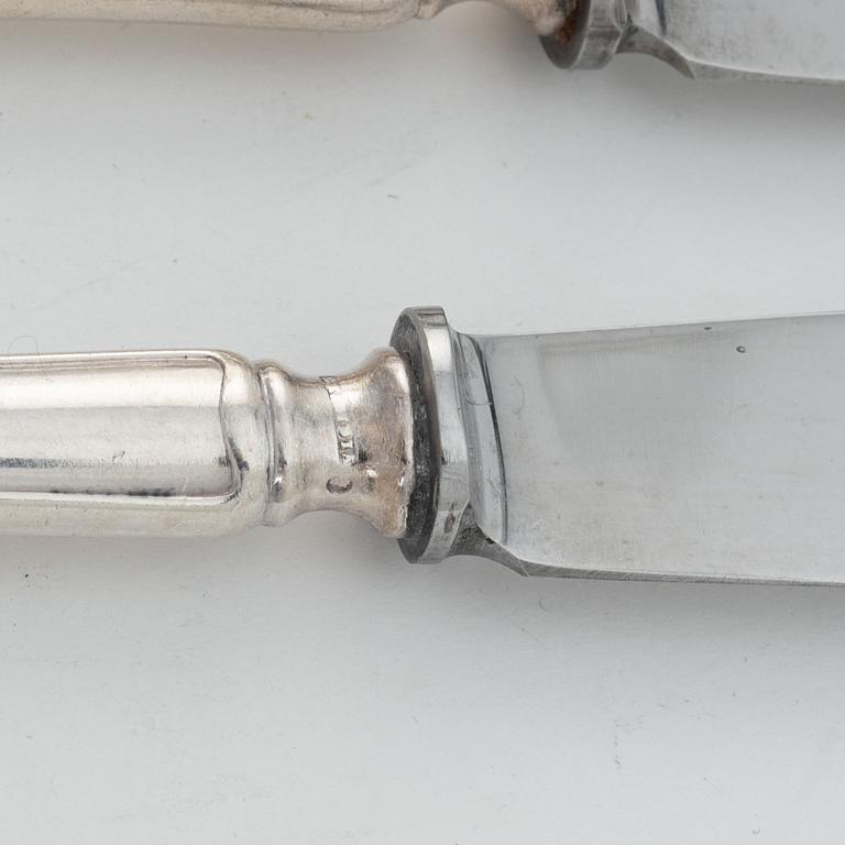 Skandia Silver-& Nysilver Ab, bestickservis, 49 delar, silver, modell Haga, Stockholm bl a 1937.