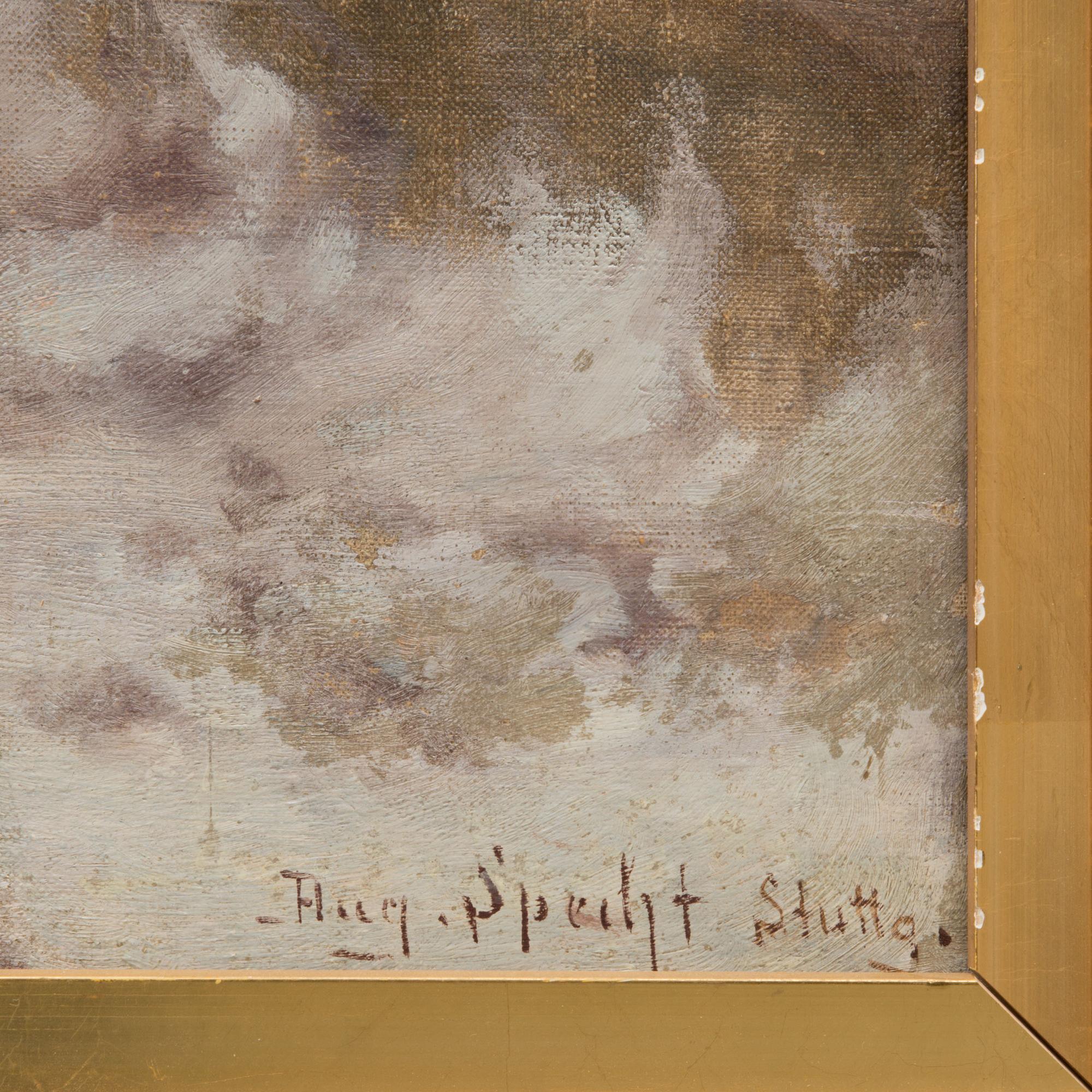 AUGUST SPECHT, oil on canvas, signed.