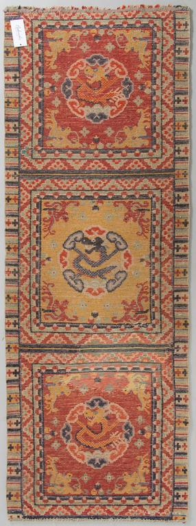 Gallery carpet, Baotou/Xinjiang, China, late Qing dynasty.