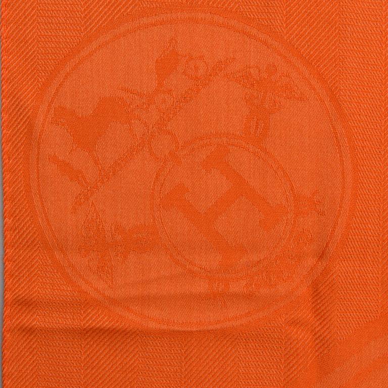A cashmere and silk shawl by Hermès.