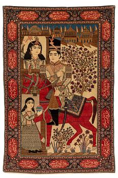 394. A Kashan 'Mohtasham' rug, c. 198 x 131 cm.