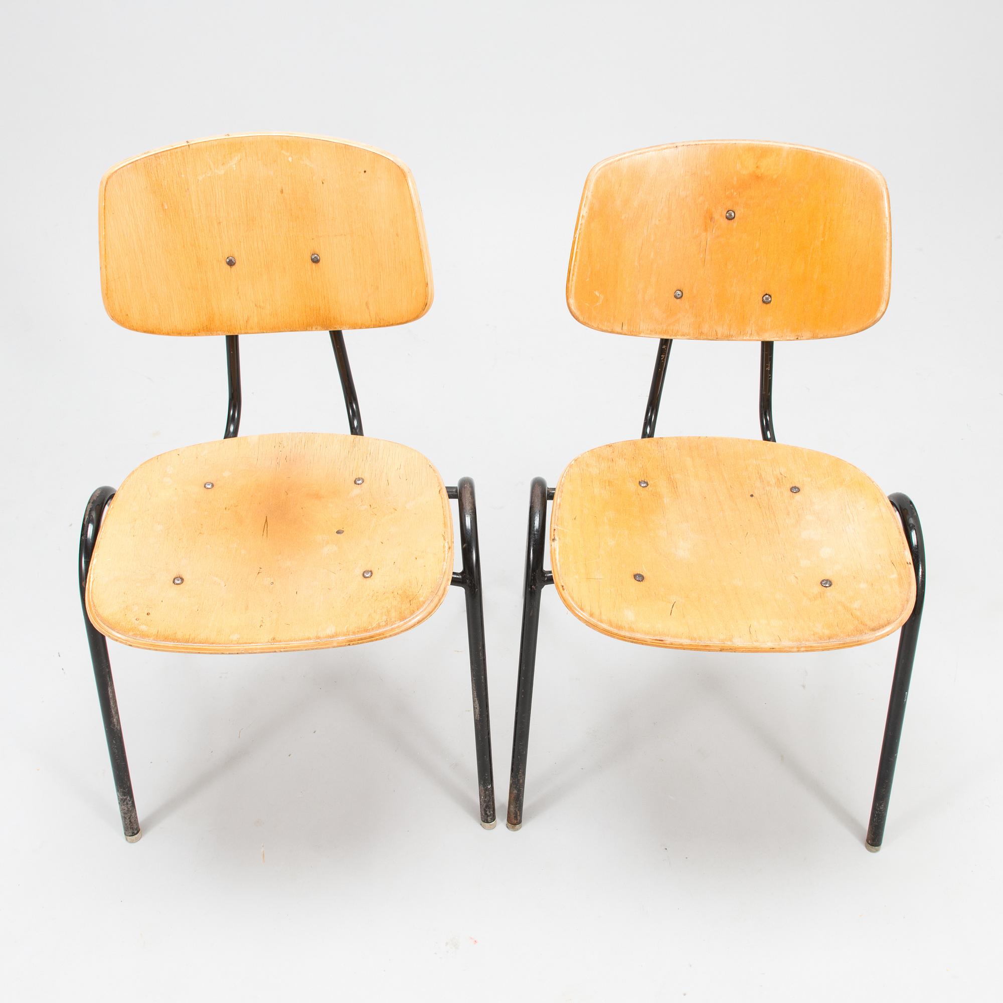 TUOLEJA, 8 kpl, mall 50, Isku Kaluste, 1950-luku.