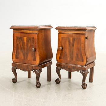 Nightstands, a pair, first half of the 20th century.