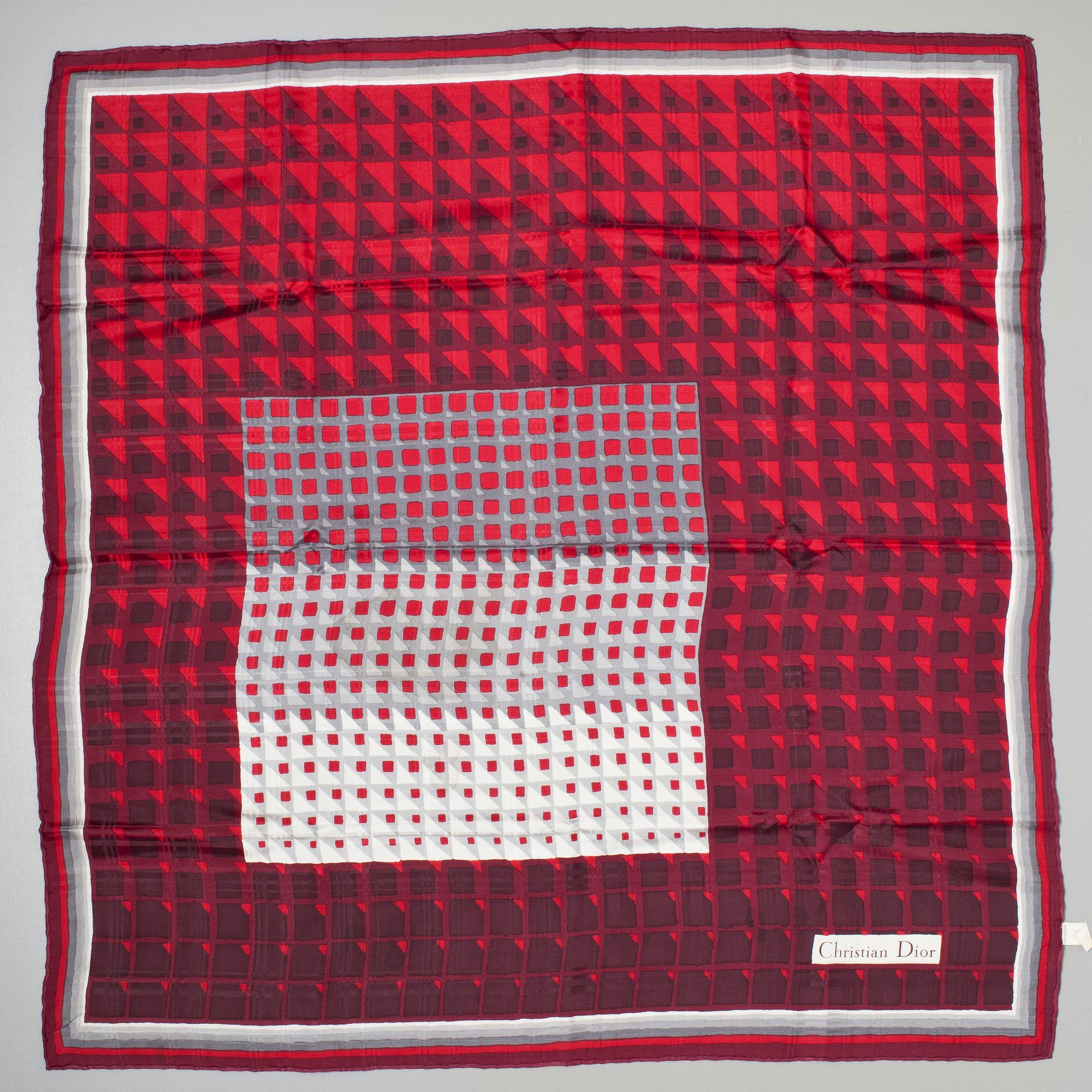 A Christian Dior silk scarf.