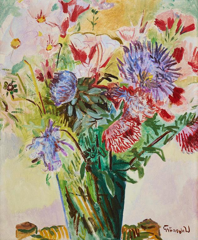 Isaac Grünewald, Flower still life.