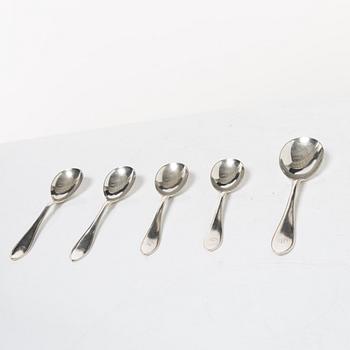 Cutlery, 6 pcs, silver, model 'Svensk spetsig', including K Anderson, Stockholm 1918.