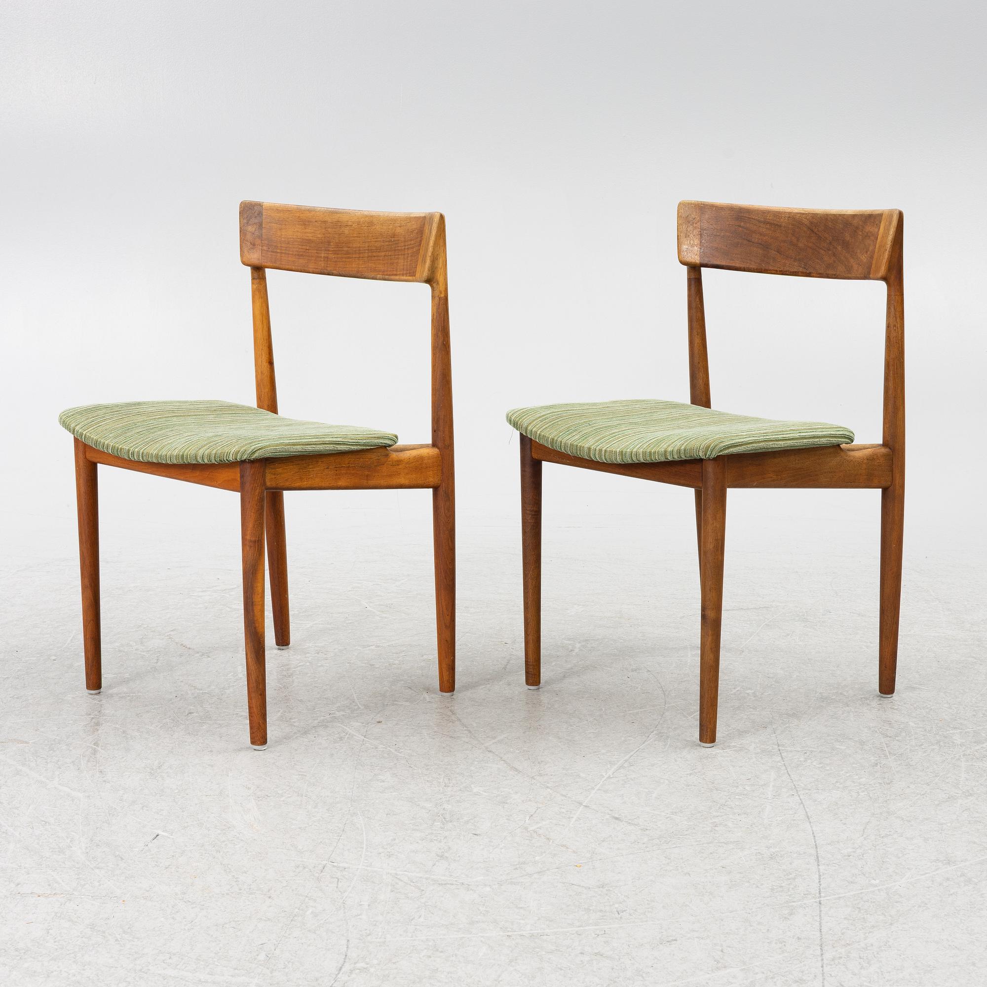 Henry Rosengren Hansen, chairs, set of 6, Brande Møbelfabrik, Denmark, 1960s.