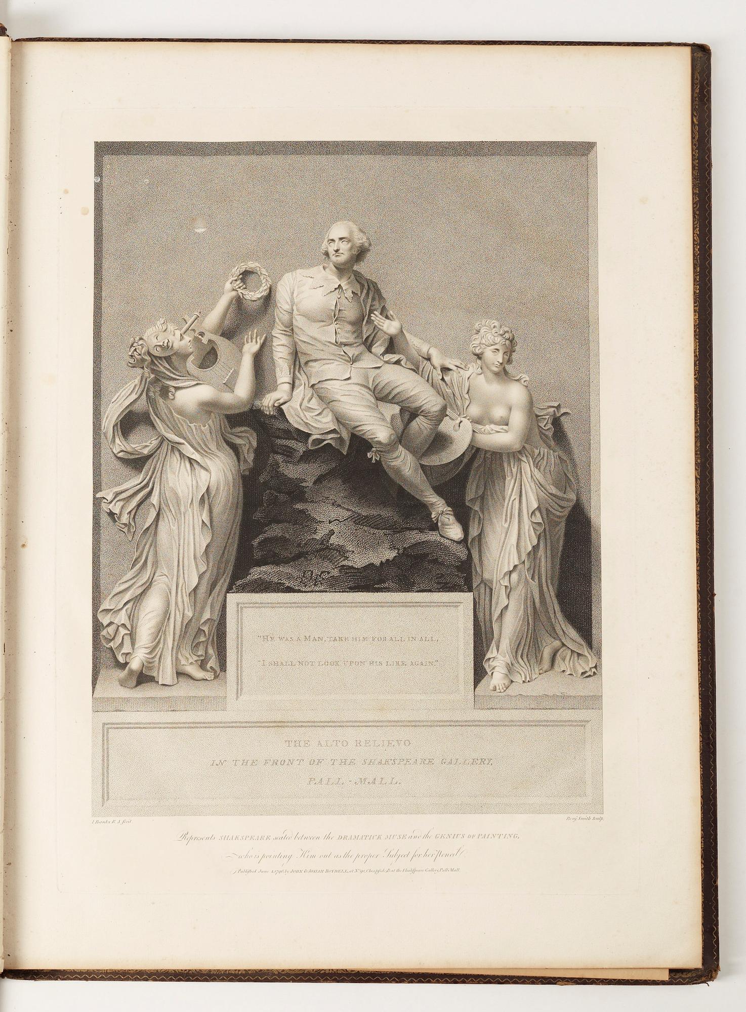 Books, 2 volumes, "The Dramatic Works of Shakespeare", John & Josiah Boydell, London, 1803.