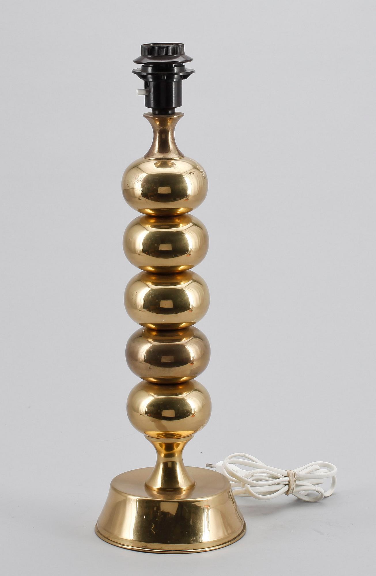 BORDSLAMPA, 1900-talets andra hälft.