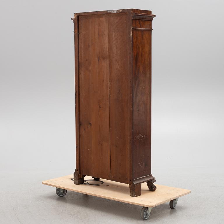 A Swedish late Empire mahogany book cabinet, ca 1830's.