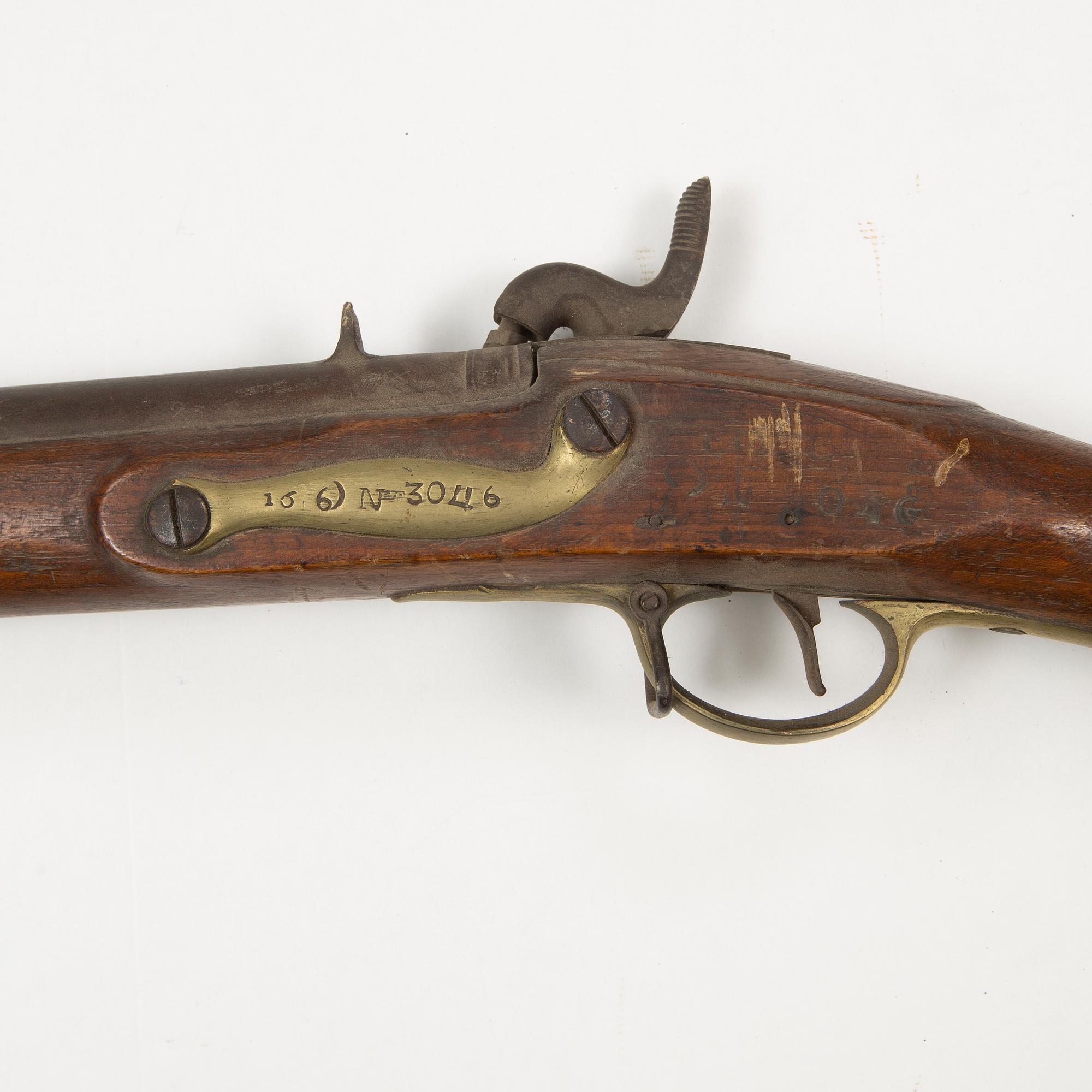 A 18th Century Swedish-British converted percussion gun.