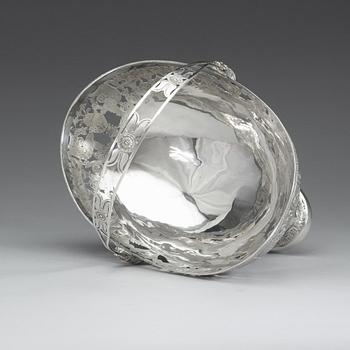 A Swedish 19th century silver basket, marks of Anders Lundqvist, Stockholm 1826.