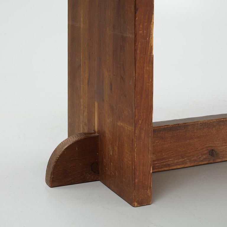 Axel Einar Hjorth, a stained pine 'Lovö' table, Nordiska Kompaniet, Sweden 1930s.