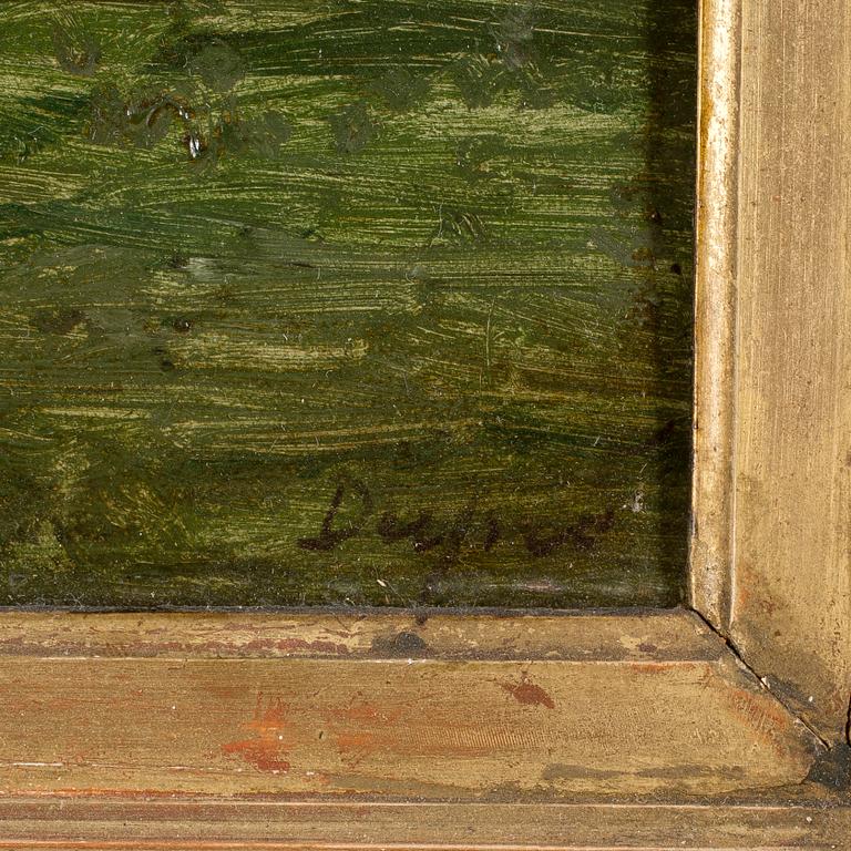 OKÄND KONSTNÄR, olja på duk, otydligt signerad Dupres?, 18/1900-tal.