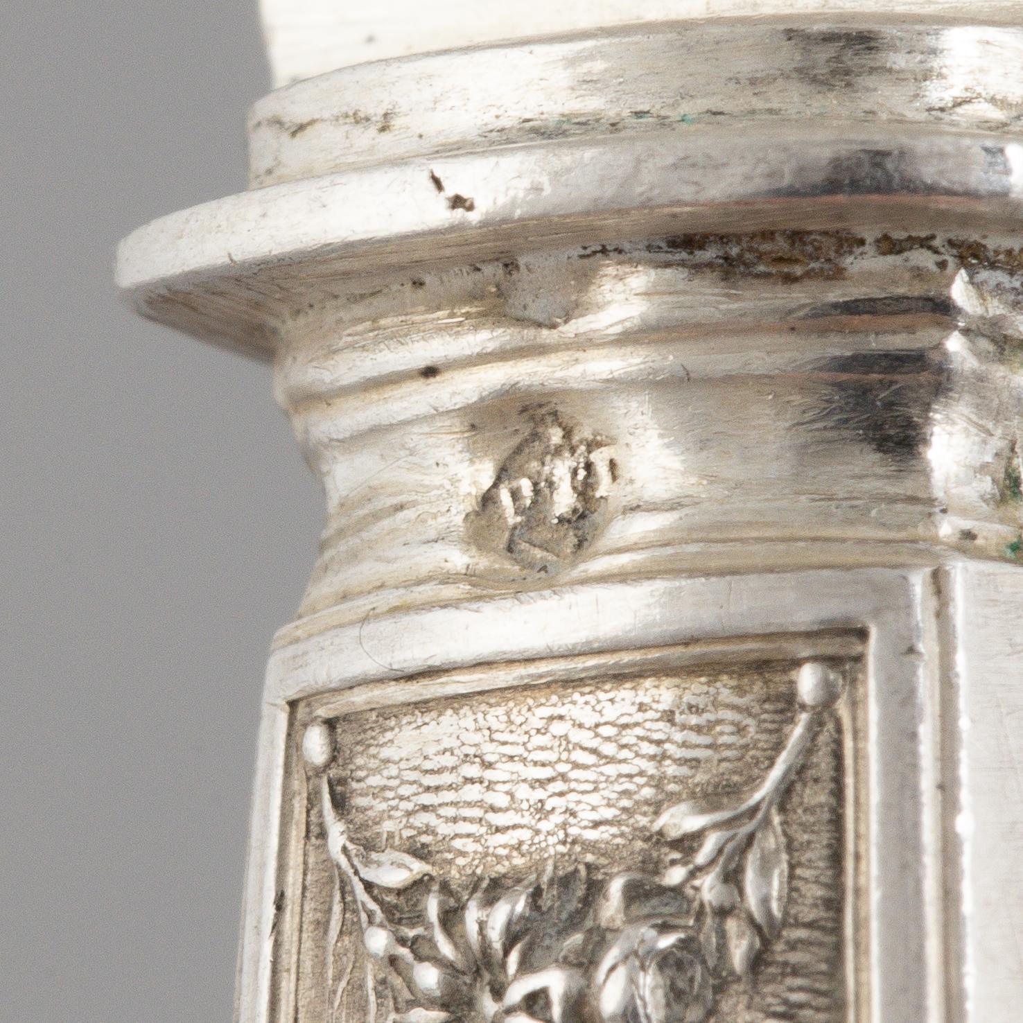 Fiskbestick, 34 delar, silver, Frankrike, omkring år 1900.