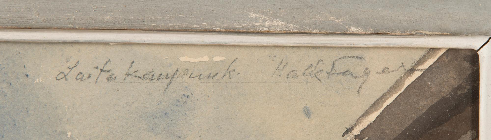 KARL FAGER, vesiväri, signeerattu Kalle Fager.