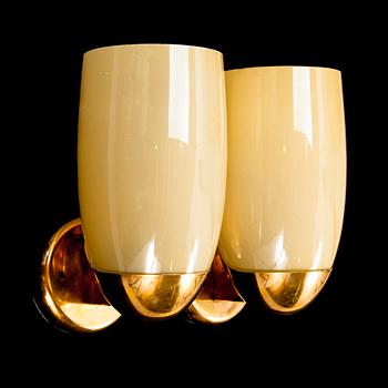 PAAVO TYNELL, a pair of mid 20th century wall lights for Idman. Finland.