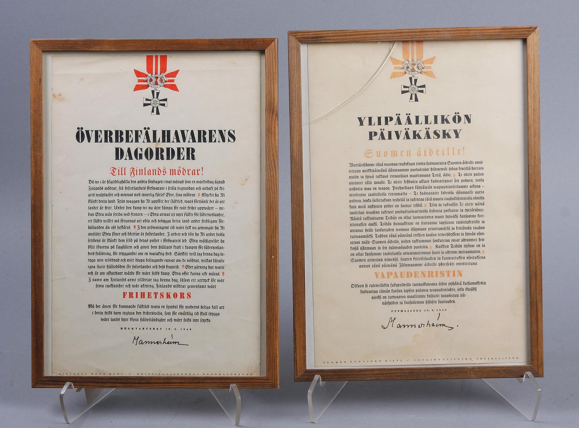 TRYCK, 6 st, Finland, 1940-tal.