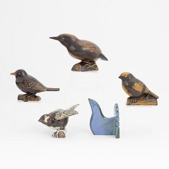 Sven Wejsfelt, a set of five stoneware figurines, Gustavsberg.