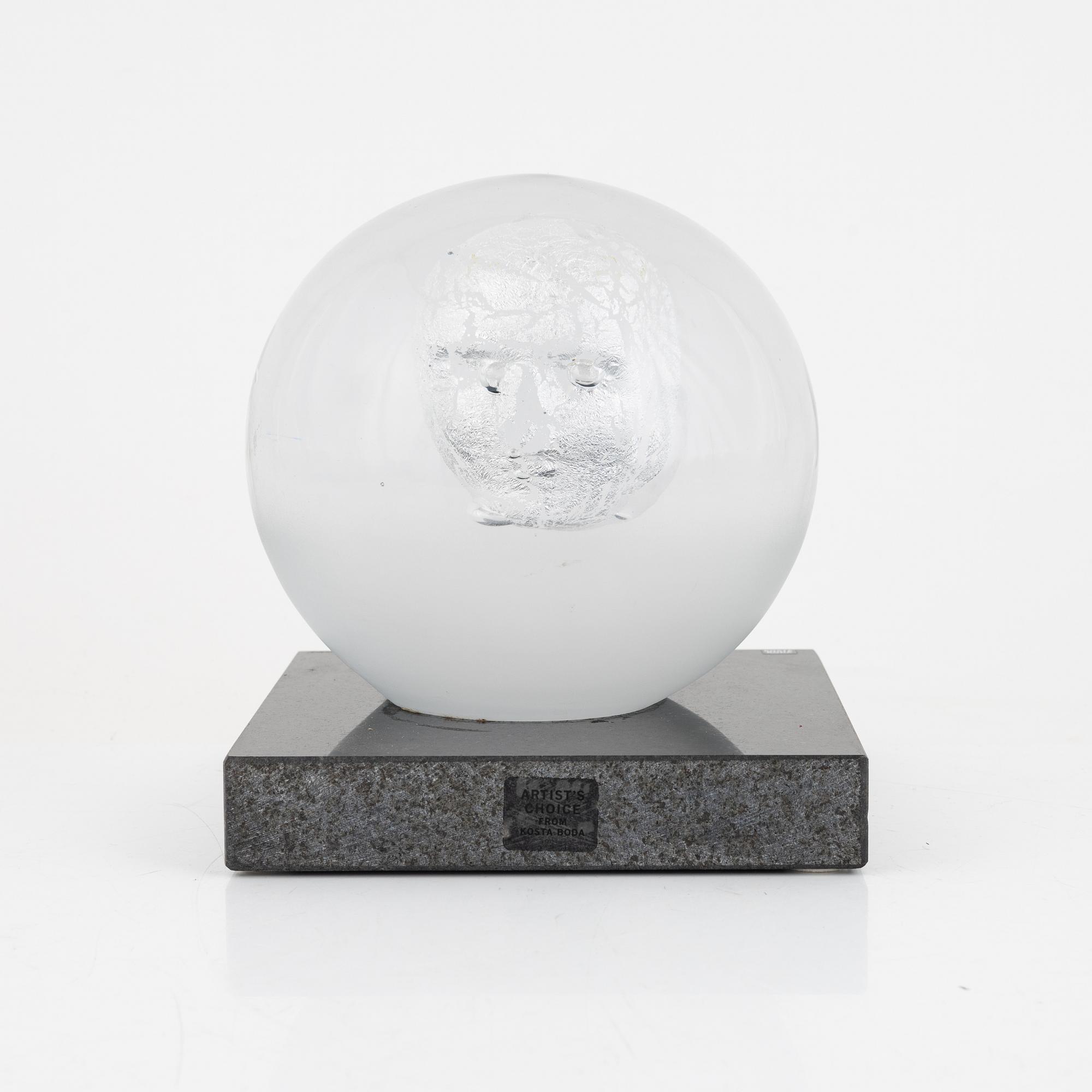 Bertil Vallien, skulptur, glas, Kosta Boda, signerad.