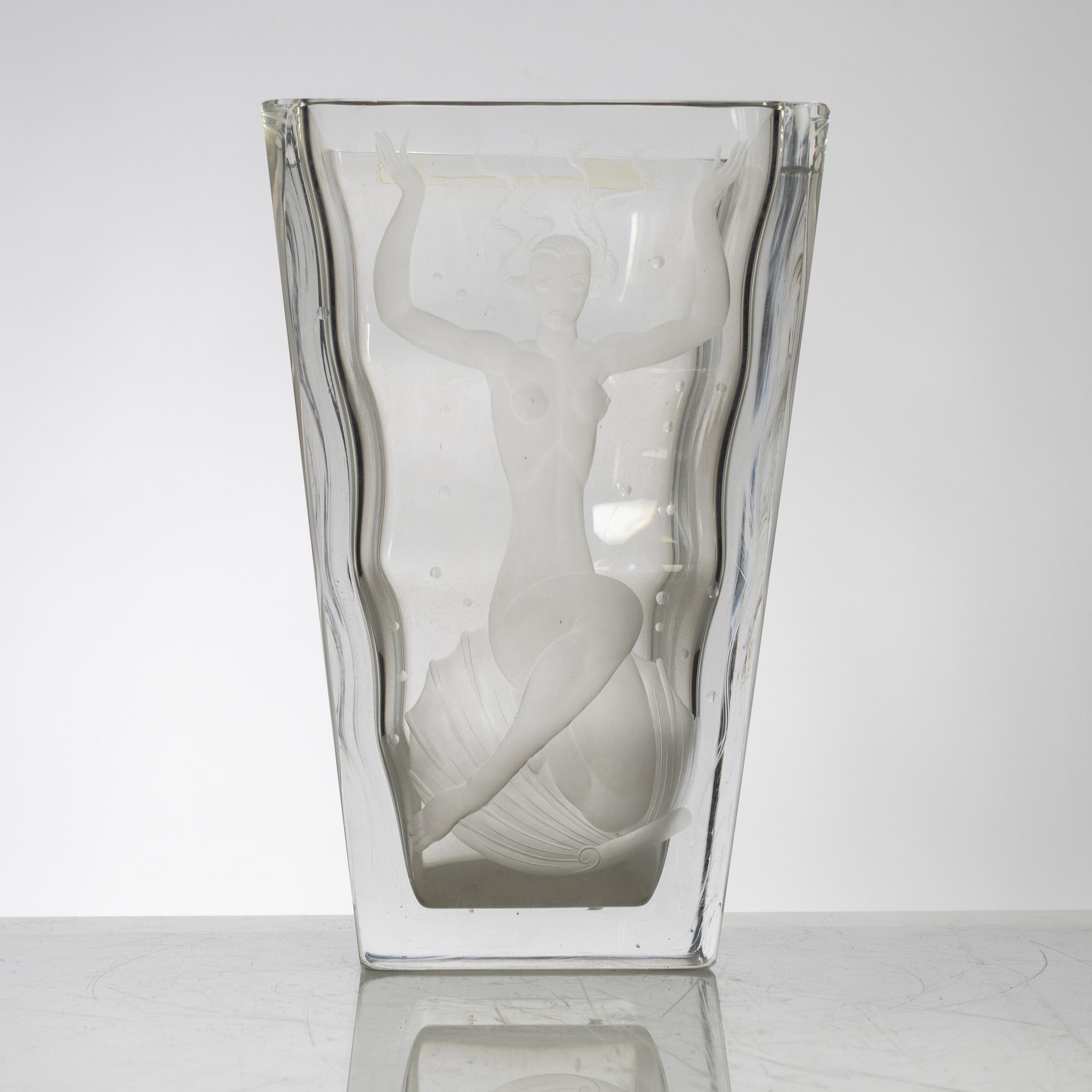 Vicke Lindstrand, a model 137 vase, Orrefors 1937. - Bukowskis