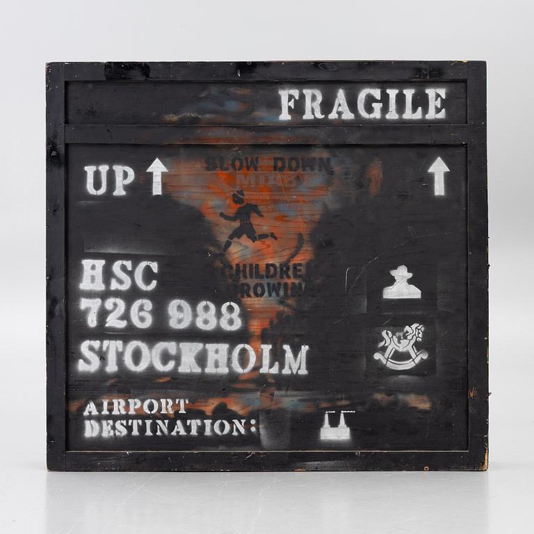 John Fekner, “Slow down, children growing”.
