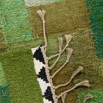 INGRID HELLMAN-KNAFVE , rag rug, signed IHK, 1960/70s.