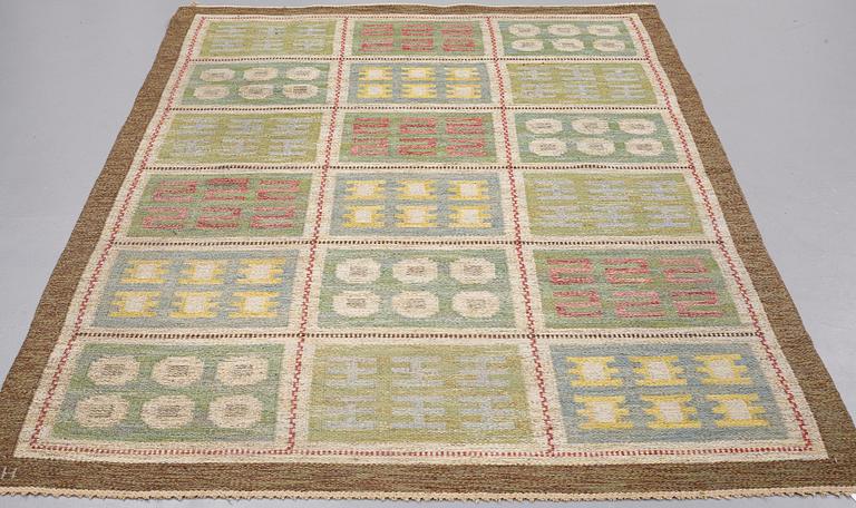 EDNA MARTIN, MATTO, flat weave, ca 240 x 161,5 cm, signed SH (Svensk Hemslöjd).