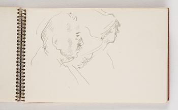 Lotte Laserstein, 10 små skissblock med teckningar.