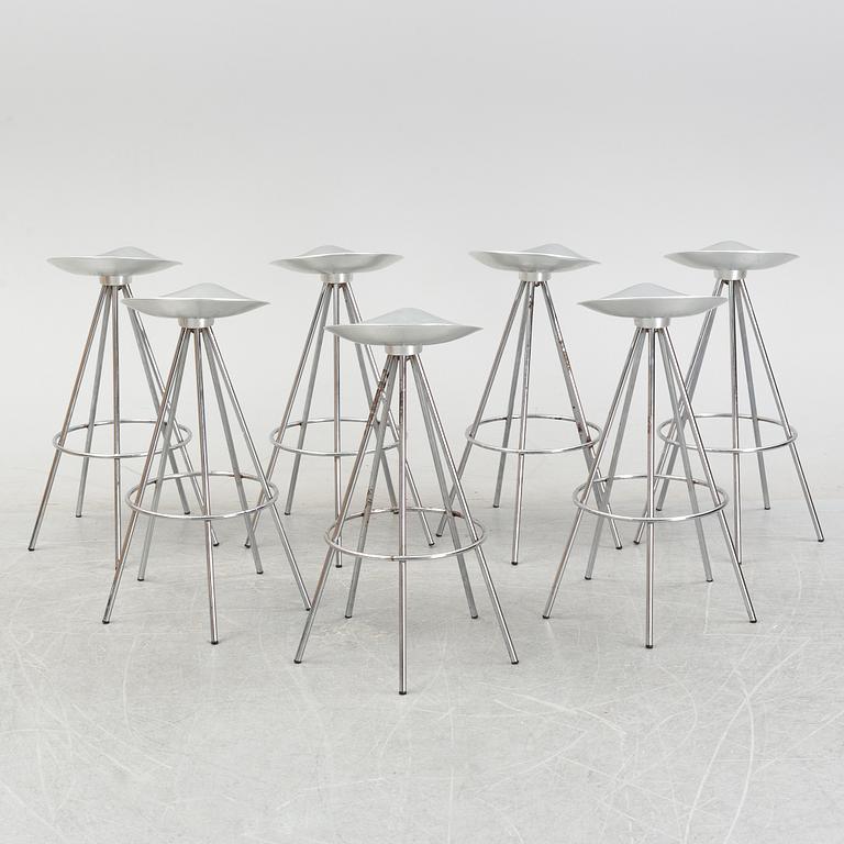 Pepe Cortes, seven 'Jamaica Stool' chrome bar stools, Amat, Spain.