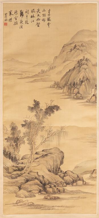 Rullmålning, tusch på siden, Kina,