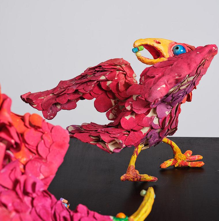 Nathalie Djurberg & Hans Berg, "A Thief Caught in the Act (Flock of Birds)".