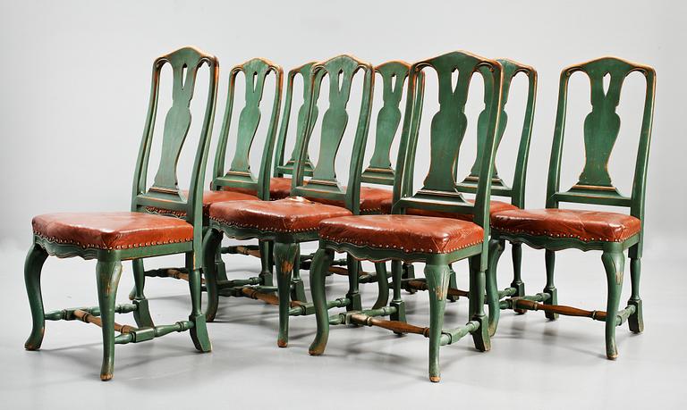 STOLAR, 8 st, senbarockstil, 1900-tal.