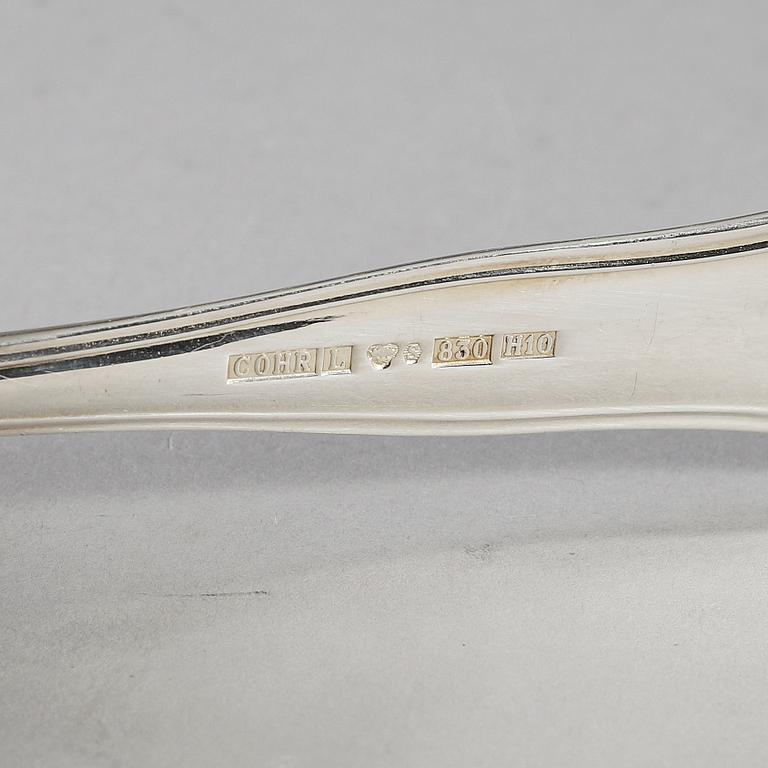 A Cohr 'Sachsisk' model silver cutlery, Denmark, mid 20th century (36 pieces).