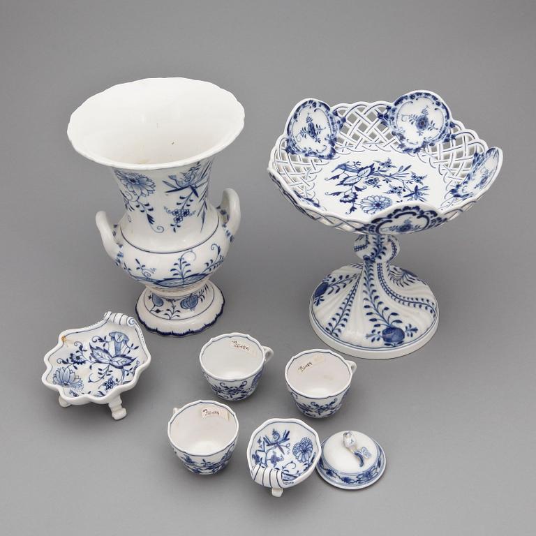 SERVISDELAR, 14 st, porslin, Meissen, 1900-tal.