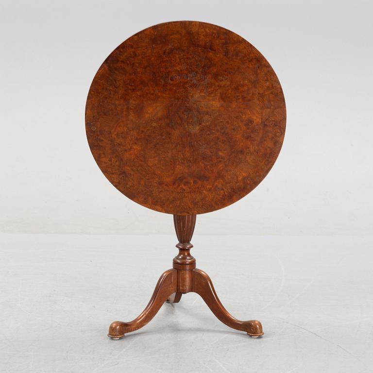 A Swedish alder tilt-top table, late 19th Century.