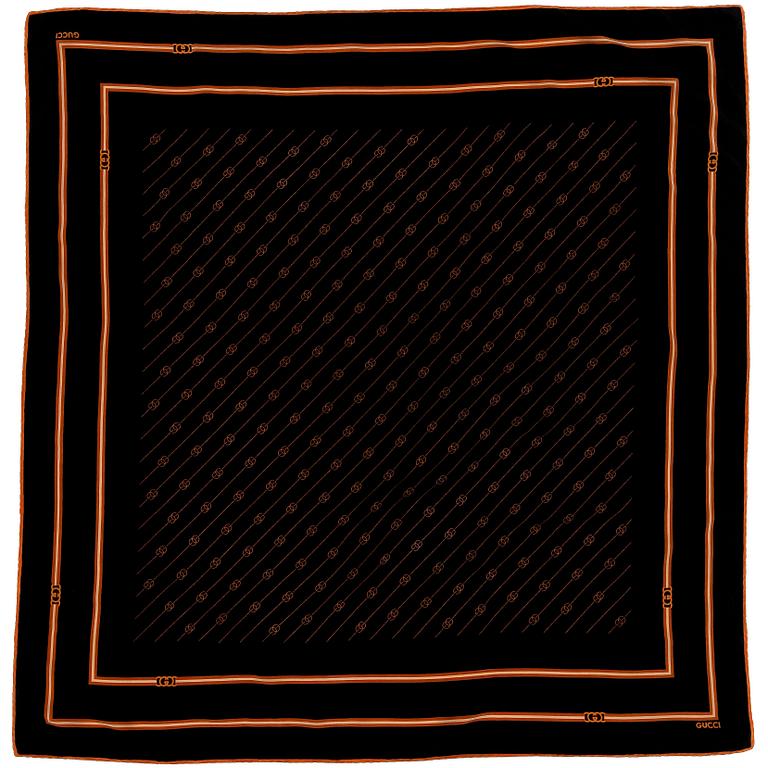 GUCCI, silk scarf.