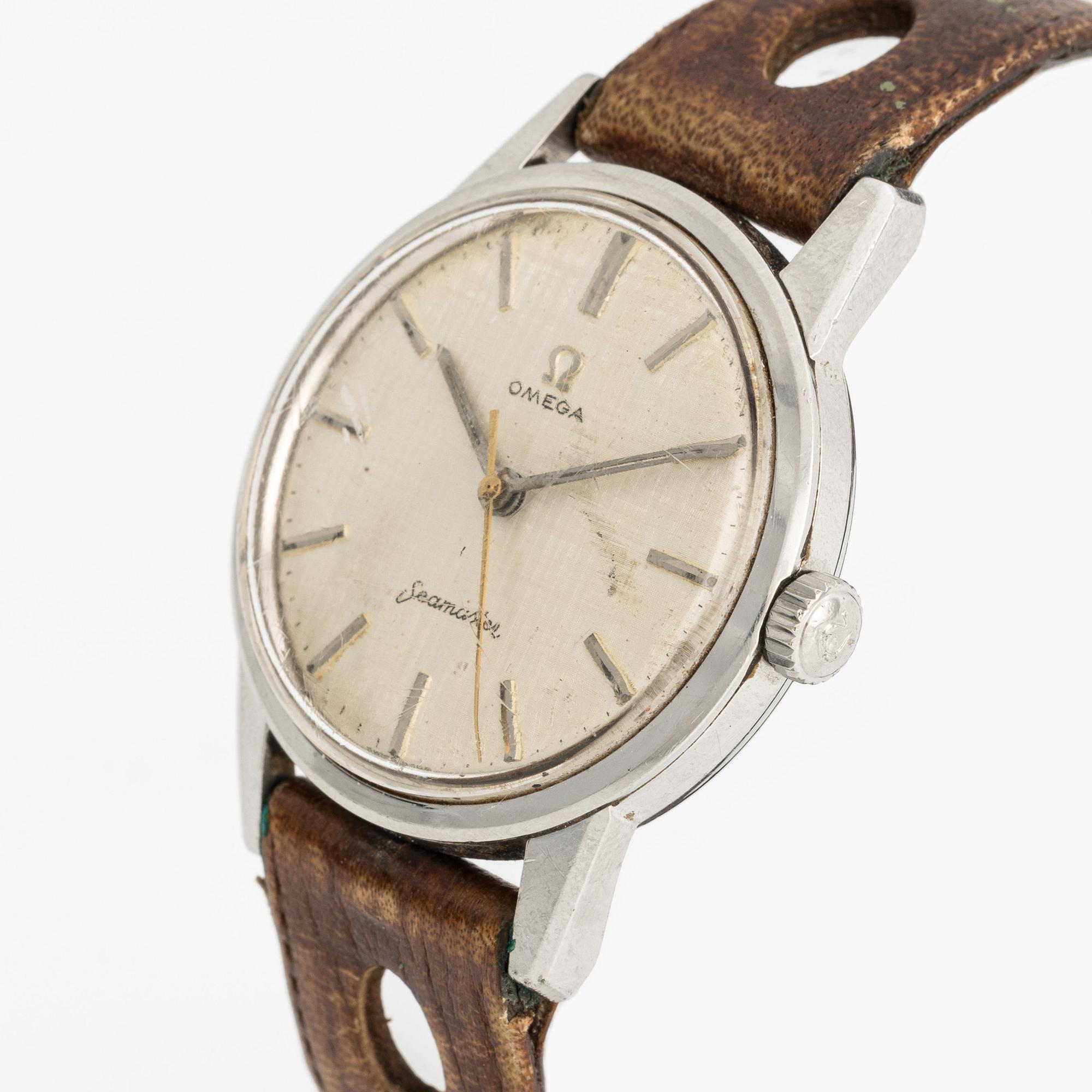Omega, Seamaster, "Linen Dial", wristwatch, 35 mm.