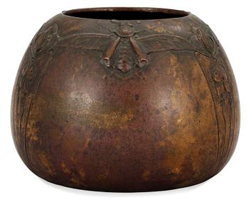 713. A Hugo Elmqvist art nouveau bronze vase.