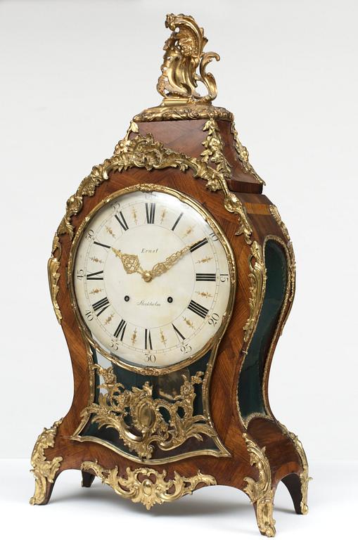 A Swedish Rococo bracket clock by P. Ernst.