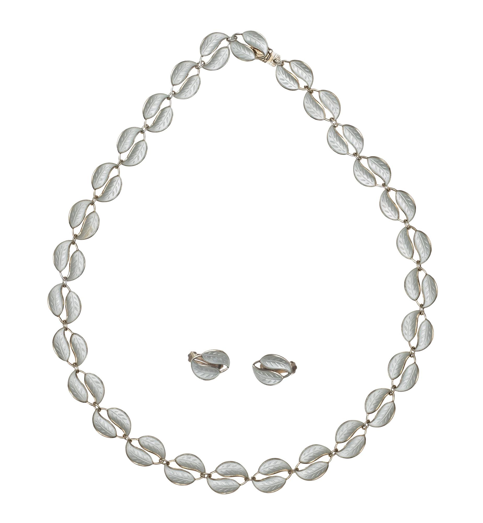DAVID-ANDERSEN, halsband samt clips, ett par, Norge 1950-60-tal.