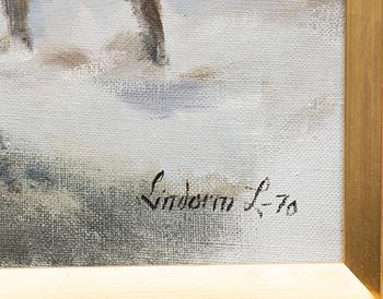 Lindorm Liljefors, Hunter and dog on a hunt.