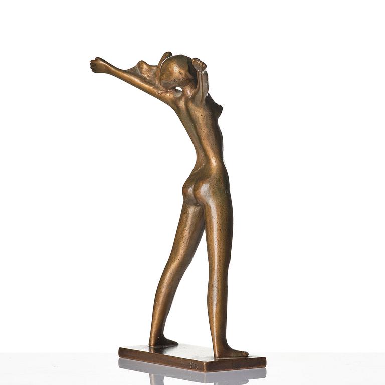 Stig Blomberg, skulptur, "Fritidsflickan", även kallad "Våren", brons, Ystad-Metall.