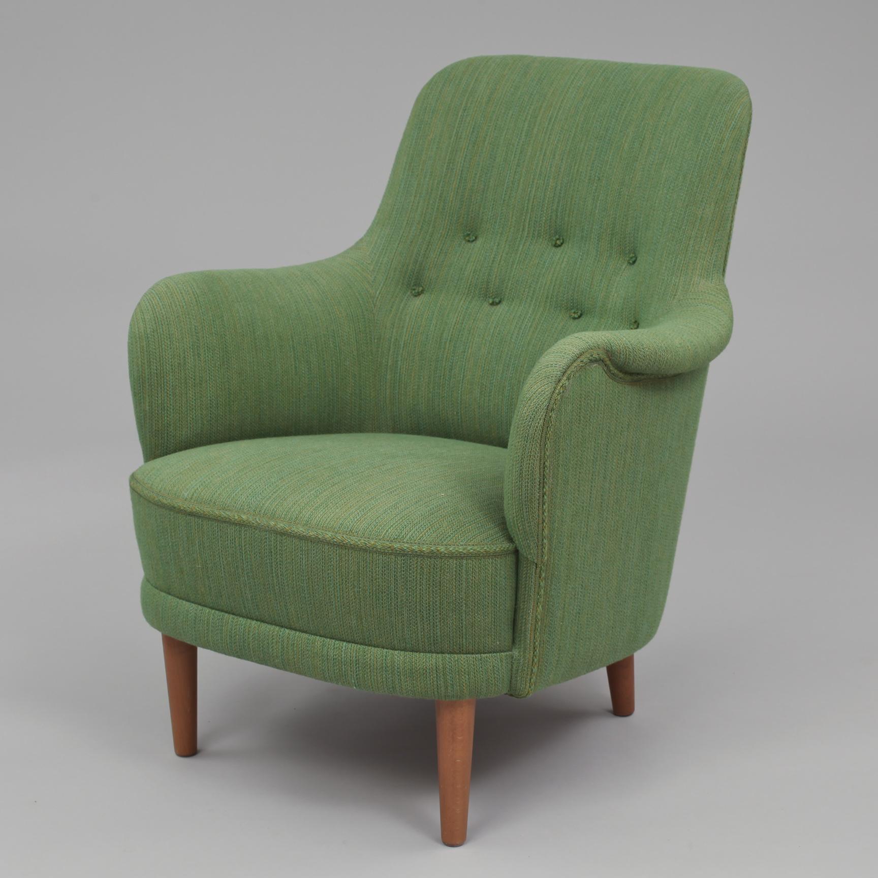 FÅTÖLJ, "Samsas", Carl Malmsten, OH Sjögren Tranås, omkring 1900-talets mitt.