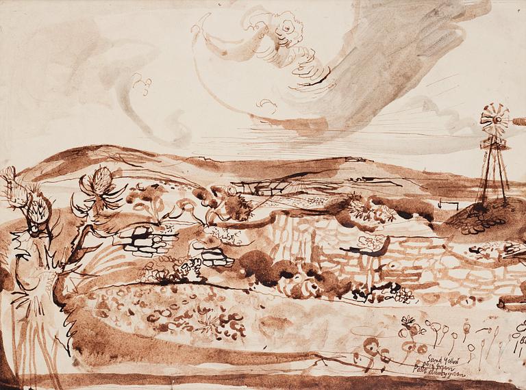 John Minton, Landscape with a waterpump.
