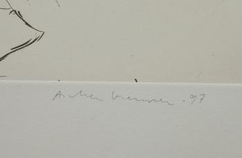 LENNART ASCHENBRENNER, färgetsning, sign, dat -97 och numr 21/48.